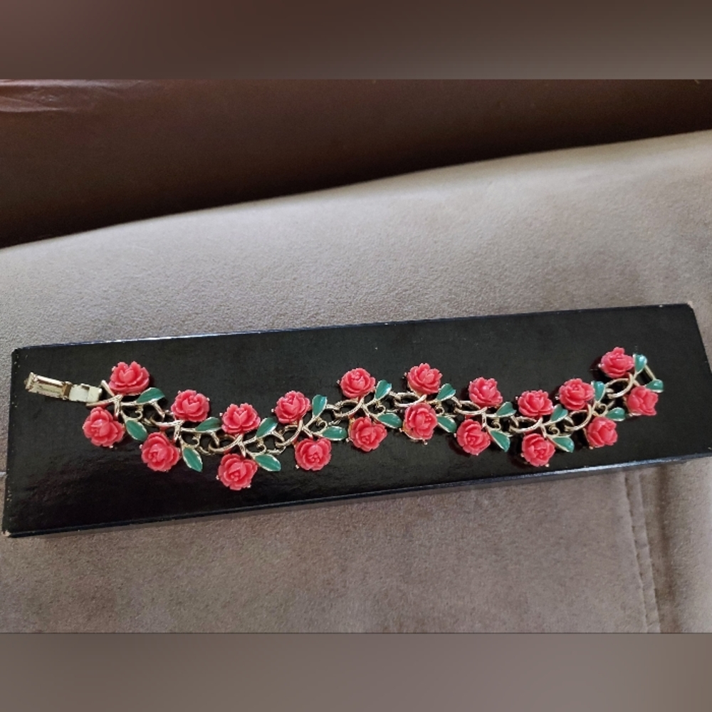 Pink Rose Bracelet